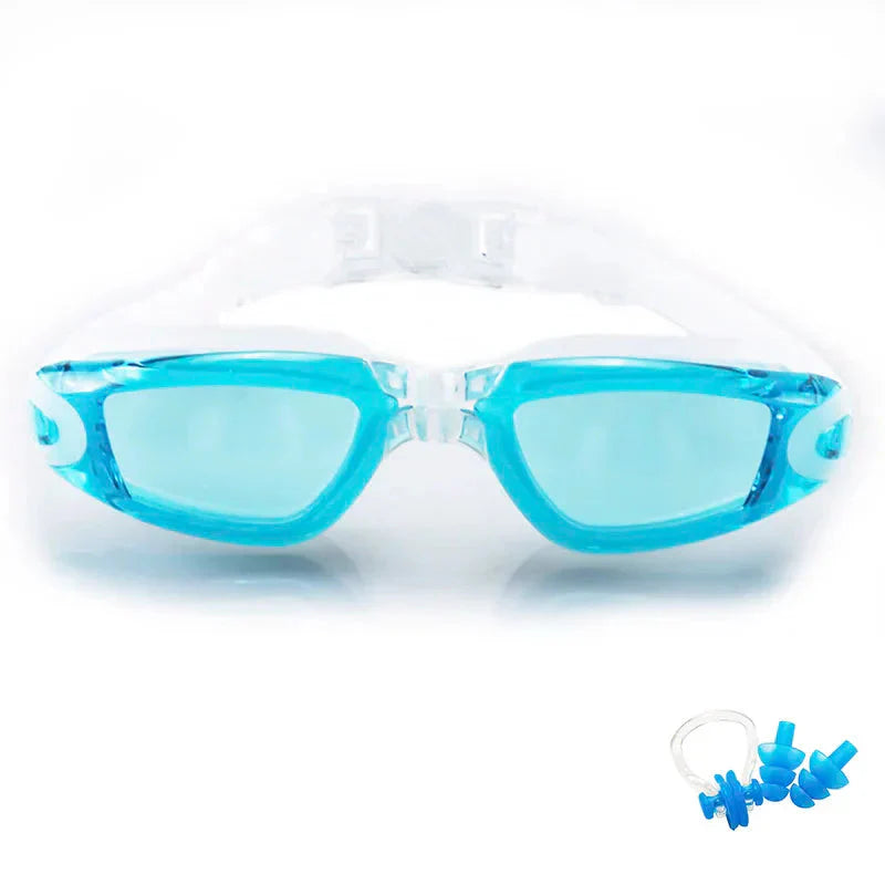 Lunettes de natation, coloris Bleu Clair (modèle 2)