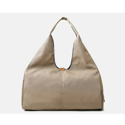 Sac de sport beige, vue de face