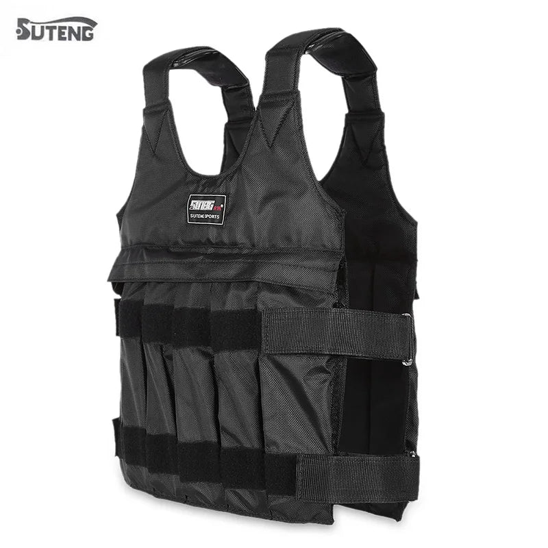 Gilet lesté SUTENG noir, vue de trois quarts