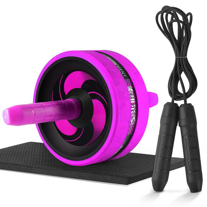 Roue abdominale double, modèle Violet C avec Corde