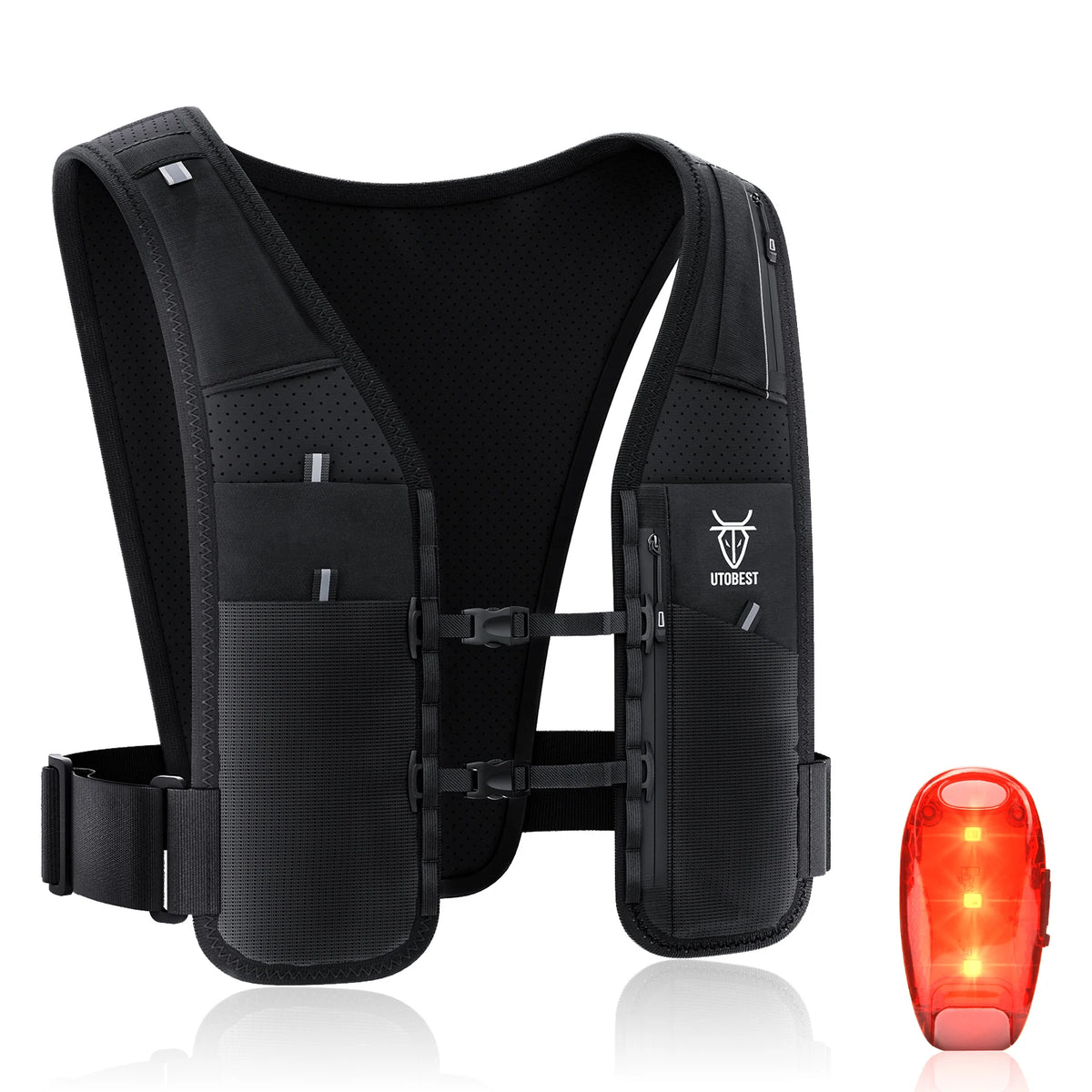 Gilet d'hydratation UTOBEST, version Gilet + Lampe LED
