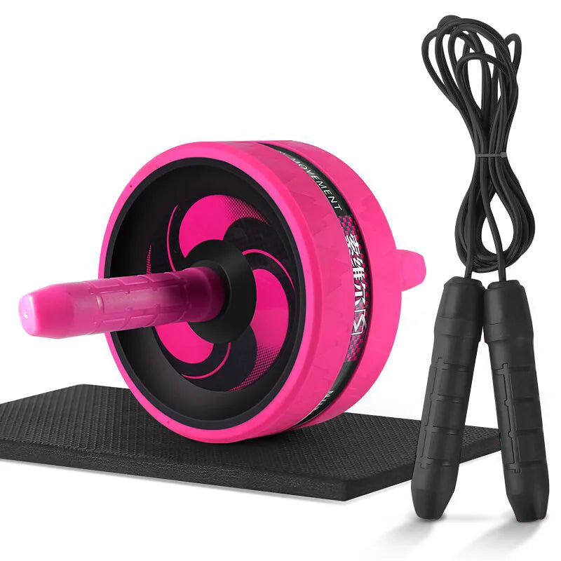 Roue abdominale double, modèle Rose C avec Corde