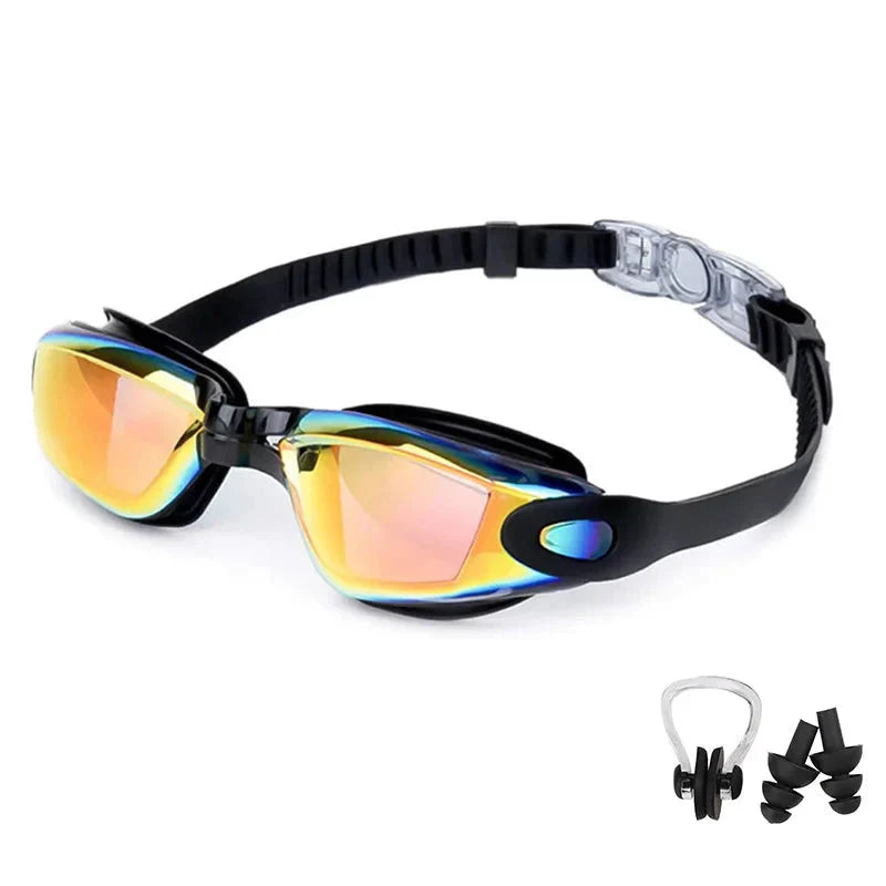 Lunettes de natation, coloris Noir Orange