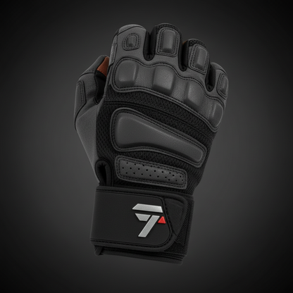 Détail du grip et des paumes rembourrées des Gants de Musculation ATHLORA