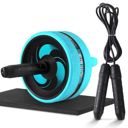 Roue abdominale double, modèle Bleu C avec Corde