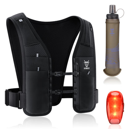 Gilet d'hydratation UTOBEST, version Gilet + Gourde Violette + Lampe LED