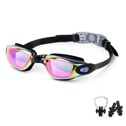 Lunettes de natation, coloris Noir Fuchsia