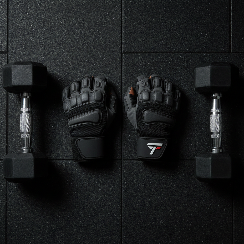 Gants de Musculation Rembourrés ATHLORA, vue à plat