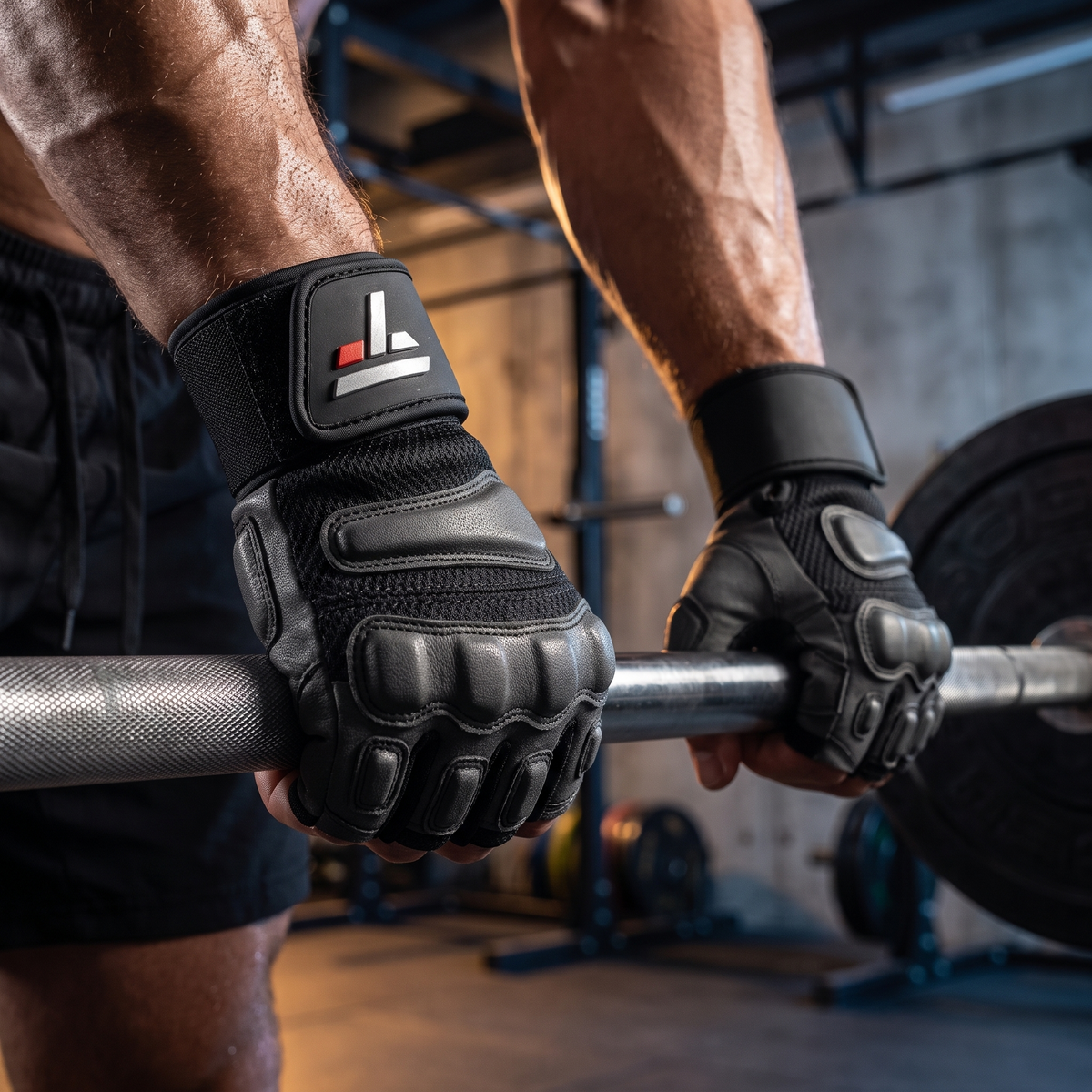 Gants Muscu Rembourrés ATHLORA, photo premium en utilisation