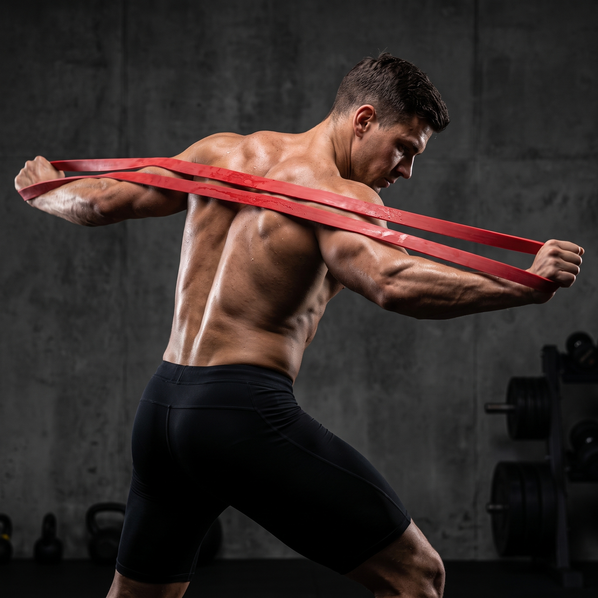Bande de Résistance Fitness ATHLORA, photo premium en utilisation