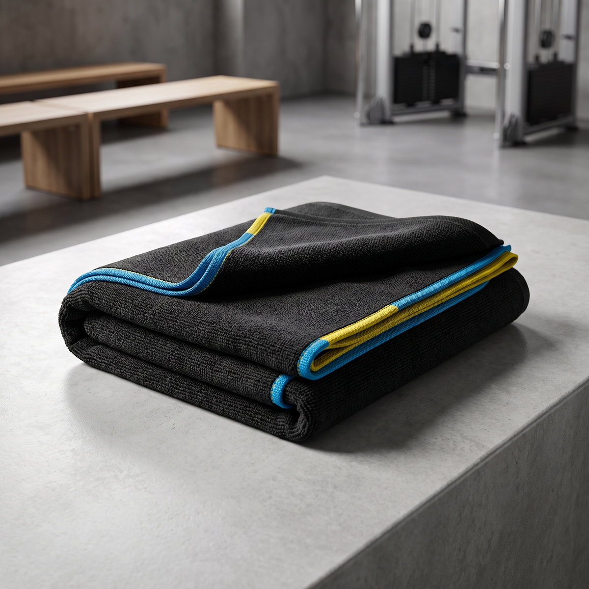 Serviette de Sport Microfibre ATHLORA, photo premium studio